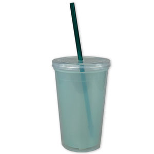 12 Pieces Per Pack Of Green And Clear Double Wall Mood Tumbler With Straw 16 Oz ][Wholesales Purchase|Hoodmat.Com