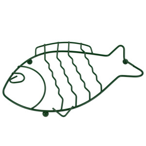 24 Pieces Per Pack Of Green Wire Fish Trivet ][Wholesales Purchase|Hoodmat.Com