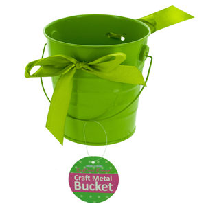 12 Pieces Per Pack Of Mini Metal Craft Bucket With Ribbon][Wholesales Purchase|Hoodmat.Com