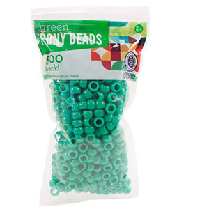 20 Pieces Per Pack Of Green Plastic Pony Beads ][Wholesales Purchase|Hoodmat.Com