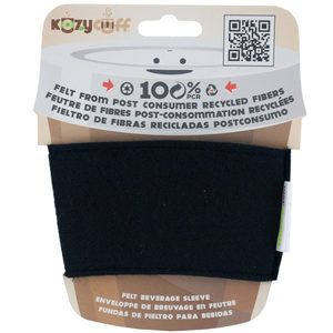 32 Pieces Per Pack Of Black Kozy Cuff Felt Beverage Sleeve ][Wholesales Purchase|Hoodmat.Com