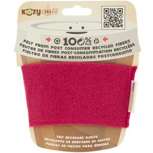 32 Pieces Per Pack Of Fuchsia Kozy Cuff Felt Beverage Sleeve ][Wholesales Purchase|Hoodmat.Com