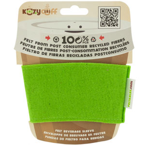 32 Pieces Per Pack Of Lime Kozy Cuff Felt Beverage Sleeve ][Wholesales Purchase|Hoodmat.Com