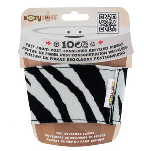 24 Pieces Per Pack Of Zebra Kozy Cuff Felt Beverage Sleeve ][Wholesales Purchase|Hoodmat.Com