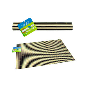 24 Pieces Per Pack Of Striped Bamboo Placemat ][Wholesales Purchase|Hoodmat.Com