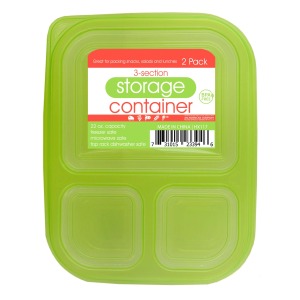 24 Pieces Per Pack Of 3-Section Food Storage Container Set ][Wholesales Purchase|Hoodmat.Com