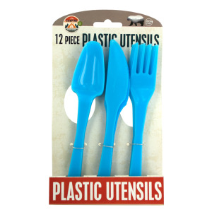 24  Pieces Per Pack Of  Reusable Plastic Utensils Set  ][Wholesales Purchase|Hoodmat.Com