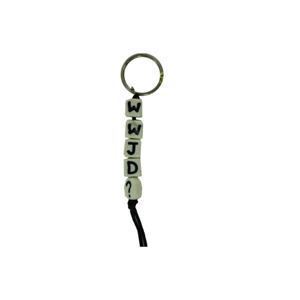 WWJD? SQUARE BEAD K/C X1