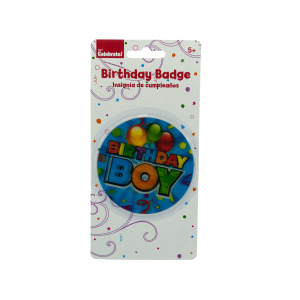 24 Pieces Per Pack Of Holographic Birthday Boy Badge ][Wholesales Purchase|Hoodmat.Com