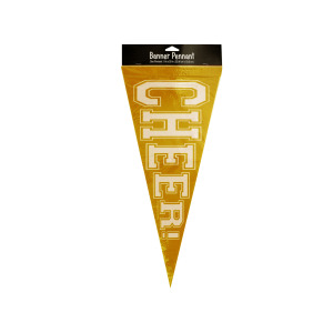 24 Pieces Per Pack Of Yellow Cheer Pennant Banner ][Wholesales Purchase|Hoodmat.Com