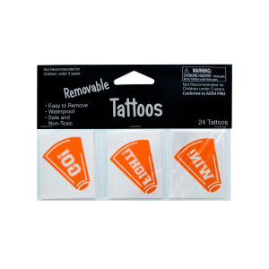 24 Pieces Per Pack Of Removable Orange Cheer Tattoos ][Wholesales Purchase | Hoodmat.Com