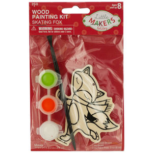 24 Pieces Per Pack Of Holiday Skating Fox Wood Painting Kit ][Wholesales Purchase|Hoodmat.Com