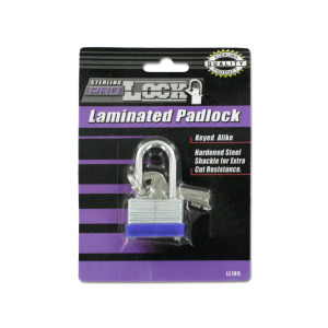 24 Pieces Per Pack Of Laminated Steel Shackle Padlock With Keys ][Wholesales Purchase | Hoodmat.Com