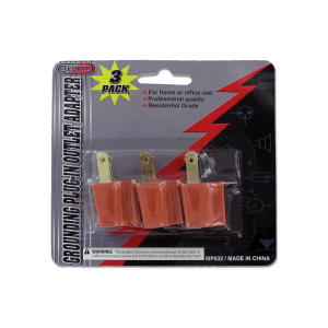 24 Pieces Per Pack Of Grounding Plug-In Outlet Adapters ][Wholesales Purchase|Hoodmat.Com