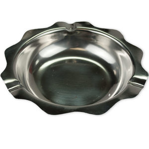 24 Pieces Per Pack Of Stainless Steel Scalloped Ashtray ][Wholesales Purchase|Hoodmat.Com