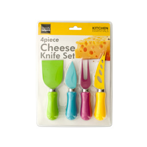 4 Pieces Per Pack Of Easy Grip Multi-Colored Cheese Knife Set ][Wholesales Purchase|Hoodmat.Com
