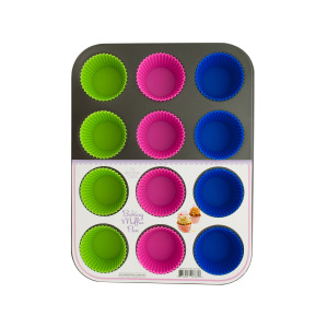 1 Pieces Per Pack Of Muffin Baking Pan With Silicone Cups ][Wholesales Purchase|Hoodmat.Com