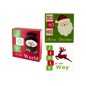 6 Pieces Per Pack Of Holiday Theme Wood Block Sign ][Wholesales Purchase|Hoodmat.Com