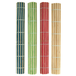4 Pieces Per Pack Of Roll-Up Bamboo Placemats Set ][Wholesales Purchase|Hoodmat.Com