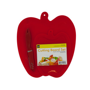 4 Pieces Per Pack Of Apple Shape Cutting Boards &Amp; Knife Set ][Wholesales Purchase|Hoodmat.Com