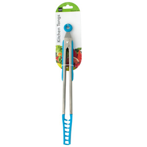 4 Pieces Per Pack Of Blue Nylon-Tipped Metal Salad Tongs ][Wholesales Purchase|Hoodmat.Com