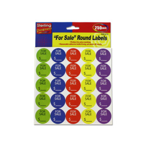 8ASST FOR SALE RND LABELS