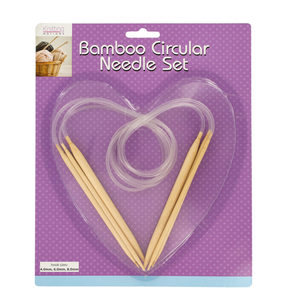 8  Pieces Per Pack Of  Bamboo Circular Knitting Needle Set  ][Wholesales Purchase|Hoodmat.Com