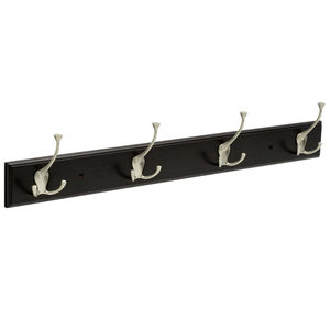 2 Pieces Per Pack Of Franklin Brass Black &Amp; Satin Nickel Flared Tri-Hook Rail ][Wholesales Purchase|Hoodmat.Com