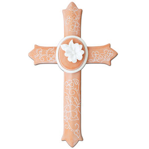 4 Pieces Per Pack Of Decorative Floral Ceramic Wall Cross ][Wholesales Purchase|Hoodmat.Com