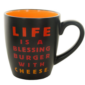 12 Pieces Per Pack Of 14 Oz. Blessing Burger Ceramic Mug ][Wholesales Purchase|Hoodmat.Com