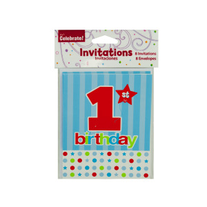 24 Pieces Per Pack Of 1St Birthday Invitations ][Wholesales Purchase|Hoodmat.Com