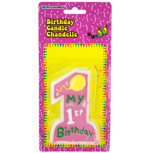 24 Pieces Per Pack Of Pink My 1St Birthday Candle ][Wholesales Purchase|Hoodmat.Com