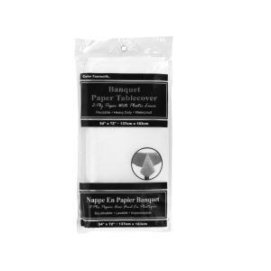 24 Pieces Per Pack Of Waterproof White Banquet Paper Tablecover ][Wholesales Purchase|Hoodmat.Com