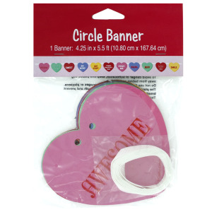 24 Pieces Per Pack Of Candy Hearts Circle Ribbon Banner ][Wholesales Purchase|Hoodmat.Com
