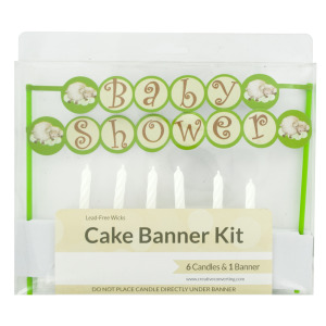 24 Pieces Per Pack Of Baby Shower Cake Banner &Amp; Candles Kit ][Wholesales Purchase|Hoodmat.Com