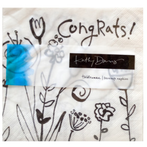 36 Pieces Per Pack Of Mod Blooms Congratulations Beverage Napkins ][Wholesales Purchase|Hoodmat.Com