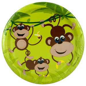 36 Pieces Per Pack Of Small Monkeys Party Plates Set ][Wholesales Purchase|Hoodmat.Com