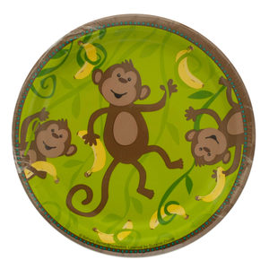 24 Pieces Per Pack Of Small Monkeyin' Around Party Plates Set ][Wholesales Purchase|Hoodmat.Com