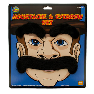 20 Pieces Per Pack Of Novelty Moustache &Amp; Eyebrows Set ][Wholesales Purchase|Hoodmat.Com