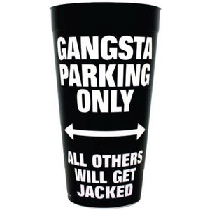 48 Pieces Per Pack Of Gangsta Parking Only Plastic Tumbler Cup ][Wholesales Purchase|Hoodmat.Com