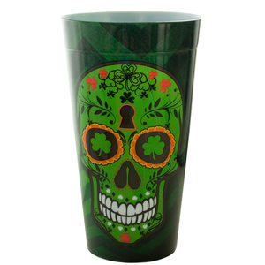 40 Pieces Per Pack Of Lucky Green Sugar Skull Plastic Tumbler Cup ][Wholesales Purchase|Hoodmat.Com