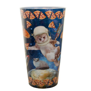 40 Pieces Per Pack Of Cats &Amp; Pizza In Space Plastic Tumbler Cup ][Wholesales Purchase|Hoodmat.Com