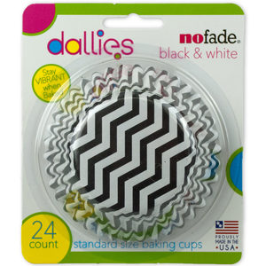 24 Pieces Per Pack Of Dallies No Fade Black And White Baking Cup 24 Pack ][Wholesales Purchase|Hoodmat.Com