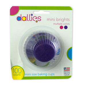 24 Pieces Per Pack Of Dallies Mini Size Bright Pink And Purple Baking Cups ][Wholesales Purchase|Hoodmat.Com