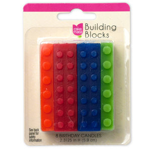 24 Pieces Per Pack Of Cake Mate Building Blocks Birthday Candles Pack Of 8 ][Wholesales Purchase|Hoodmat.Com