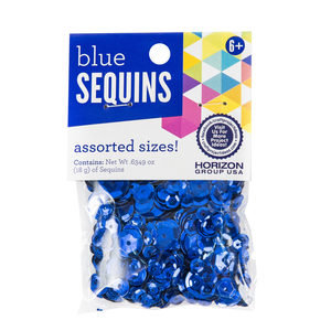 48 Pieces Per Pack Of Round Blue Sequins ][Wholesales Purchase|Hoodmat.Com