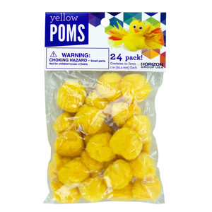 48 Pieces Per Pack Of Yellow Craft Poms][Wholesales Purchase|Hoodmat.Com