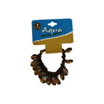 assorted color hair elastic with ribbon/bead *Closeout*