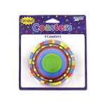 4 striped coasters *Closeout*