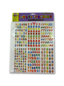 Scrapbooking letter number stickers
